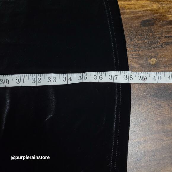 Vtg Coldwater Creek Velvet A Line Skirt M Stretch 90's Y2K Whimsygoth Witchy - Picture 7 of 8